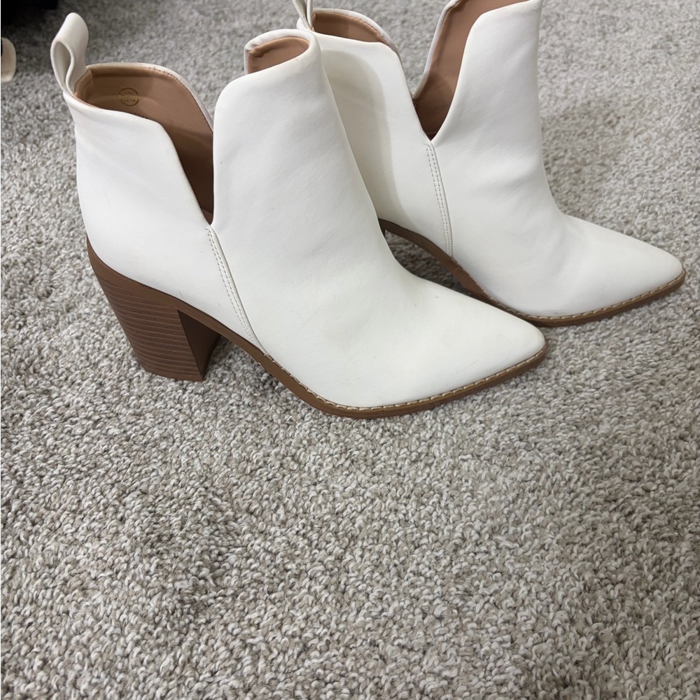 Women's White Ankle Boots